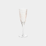 Portofino White Dot Glassware Champagne Flute (Set of 4)