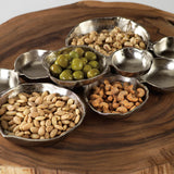 Cluster of Nine Round Serving Bowls - Nickel
