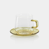 Image of Baglioni Glass Tea and Coffee Cups with Saucers