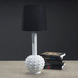 Deauville Tabletop Porcelain Lamp with Linen Shade