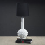 Deauville Tabletop Porcelain Lamp with Linen Shade