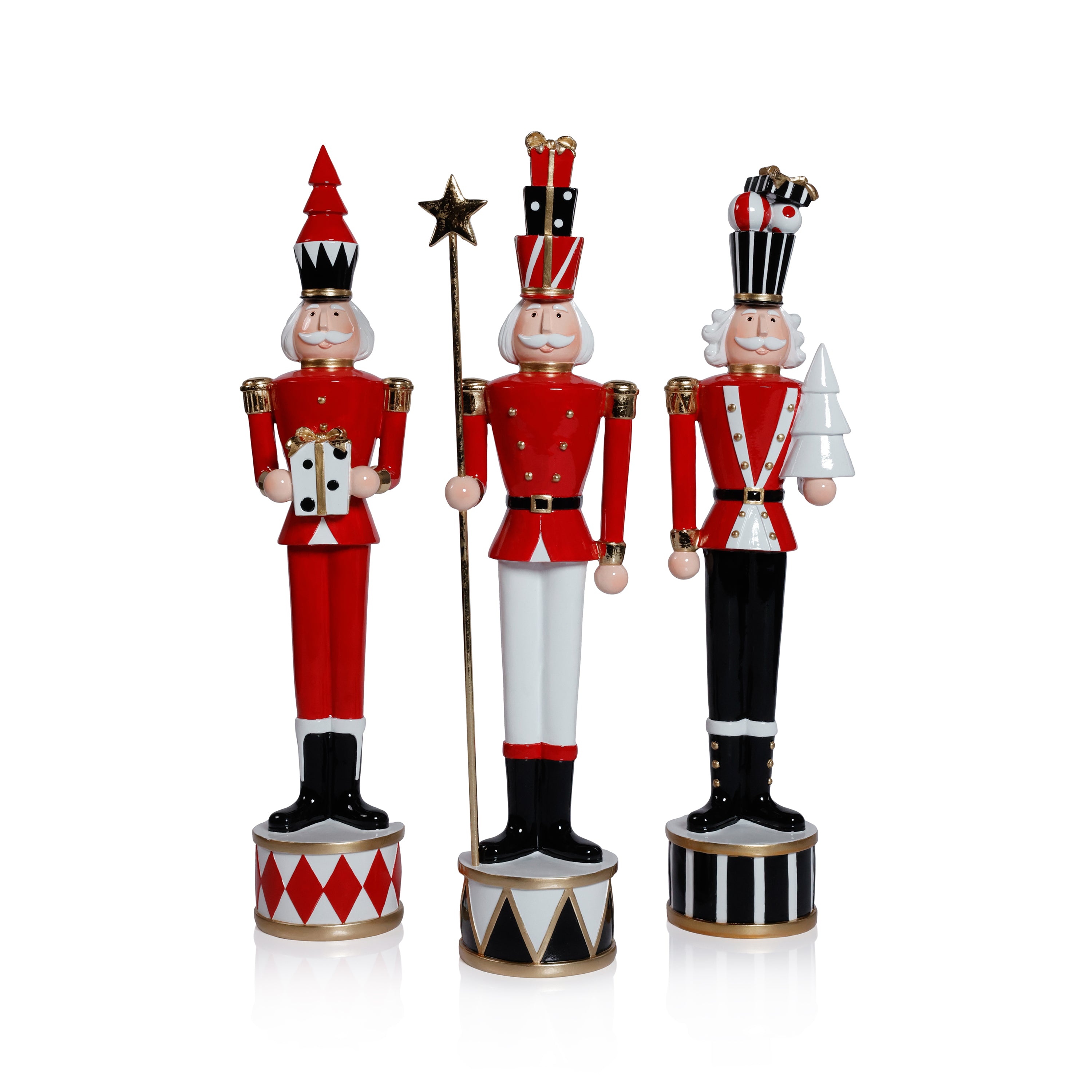 Clarance Twinkle Troop Christmas Figurines, Set of 3, Festive Holiday Décor, 18" Tall by The Favorites