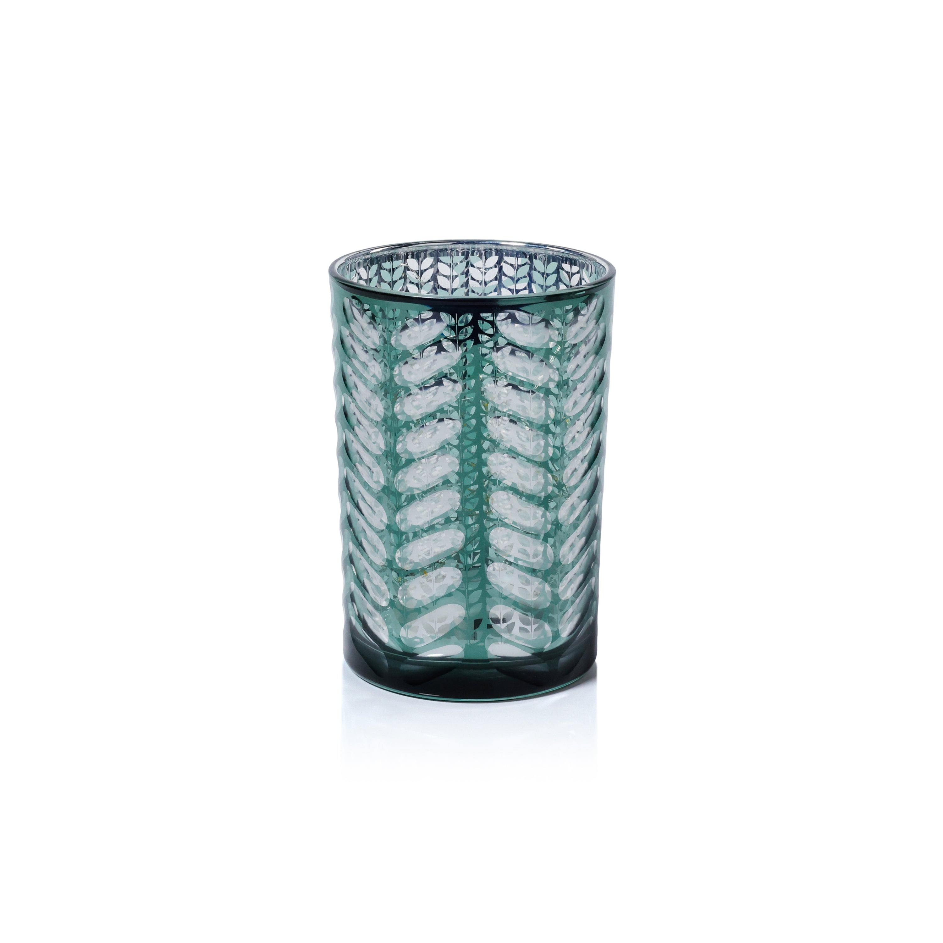 Laser-Etched Metallic Glass Hurricane Candle Holder by The Favorites