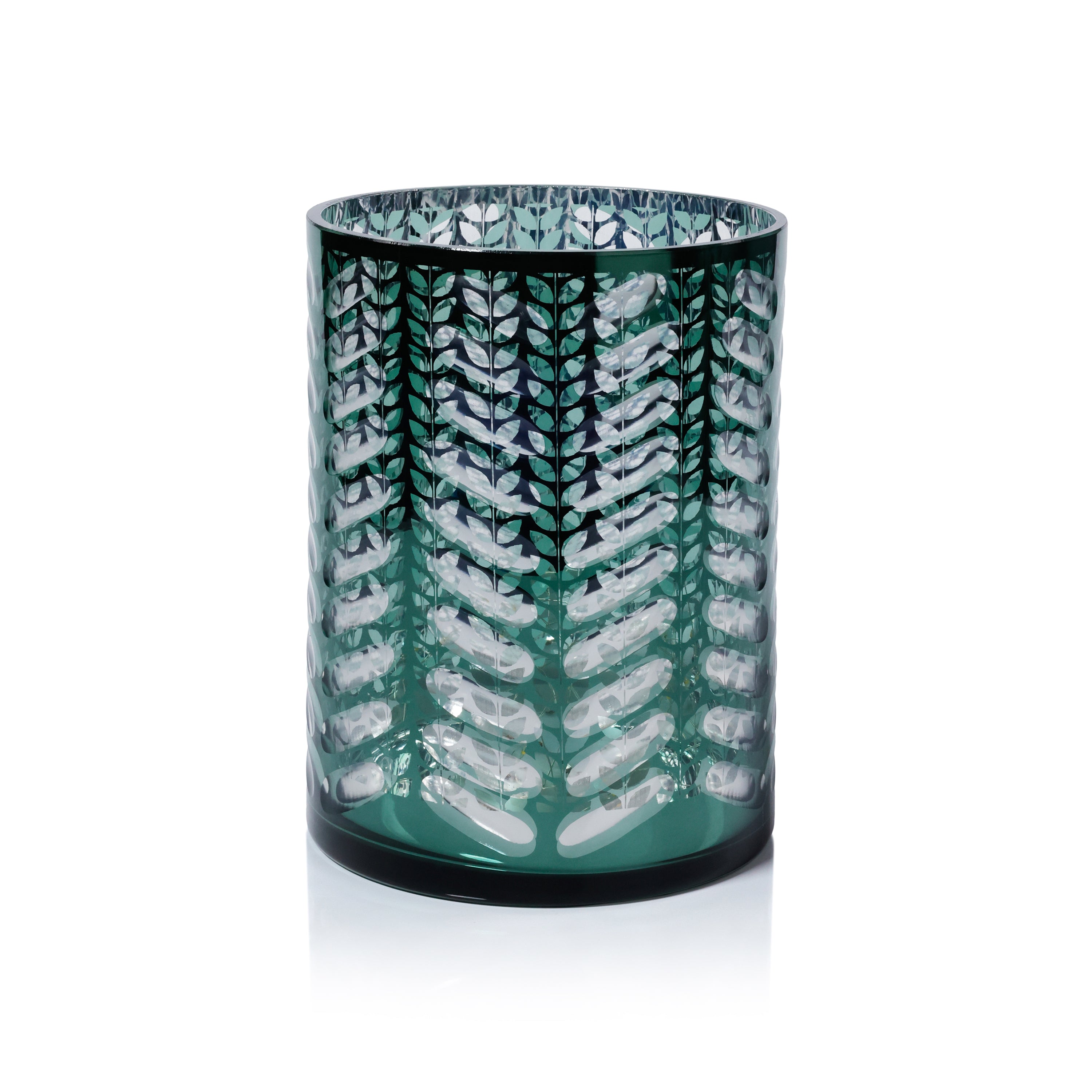 Laser-Etched Metallic Glass Hurricane Candle Holder by The Favorites