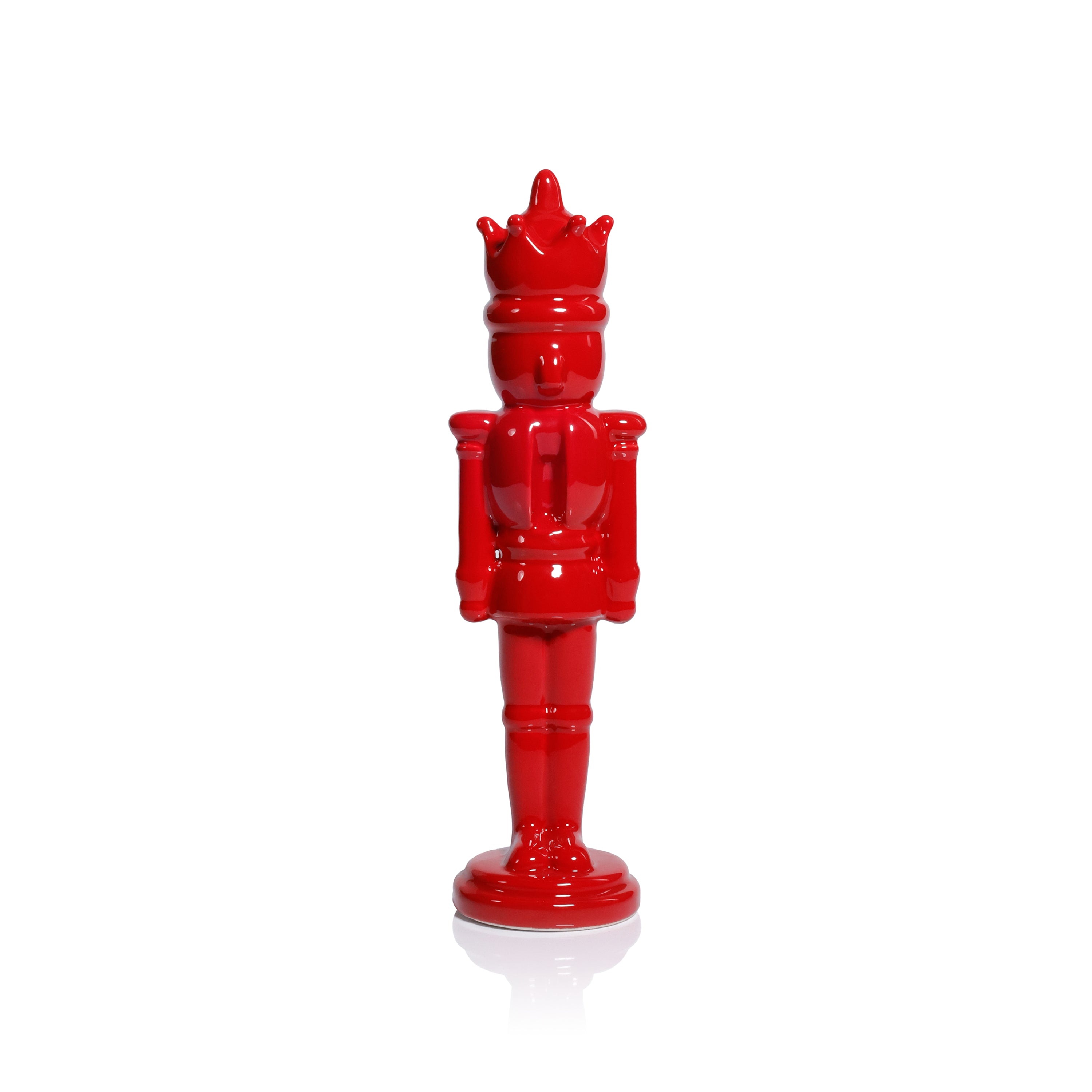 Hartwin Ceramic Red Nutcracker Figurines, Holiday Tabletop Décor, 2-Piece Set by The Favorites