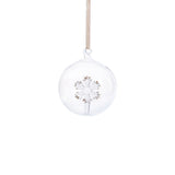 Clear Glass Ball Ornaments with Holiday Motif, Set of 6 by The Favorites