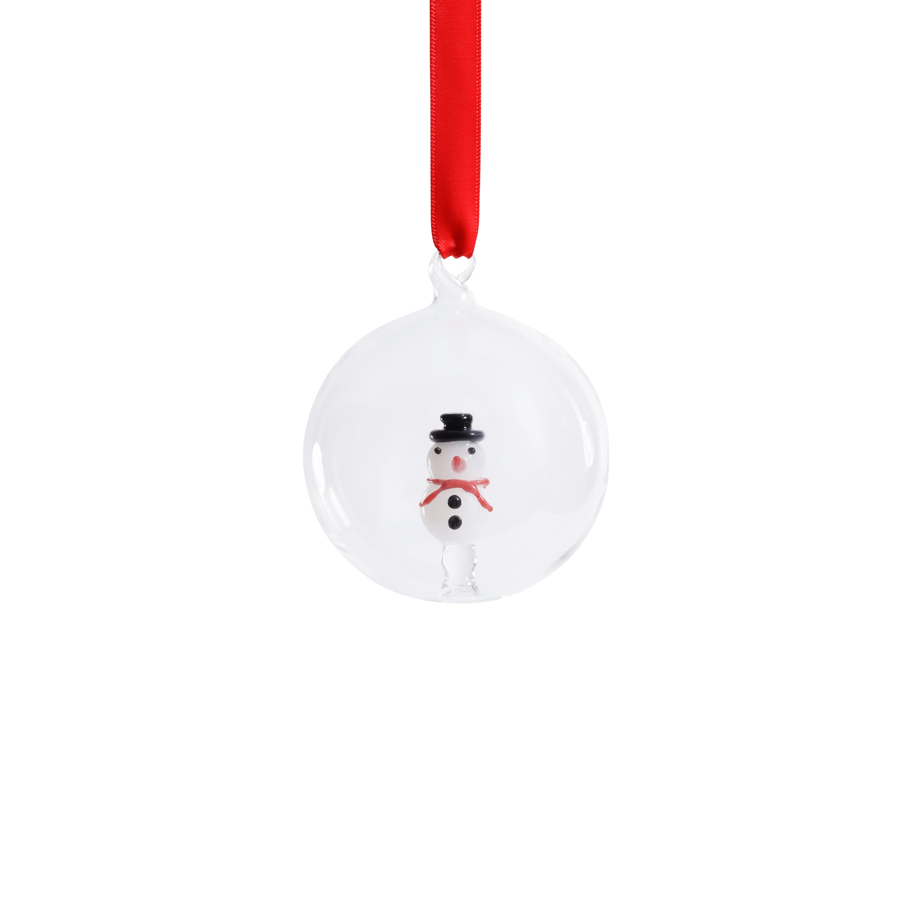 Clear Glass Ball Ornaments with Holiday Motif, Set of 6 by The Favorites