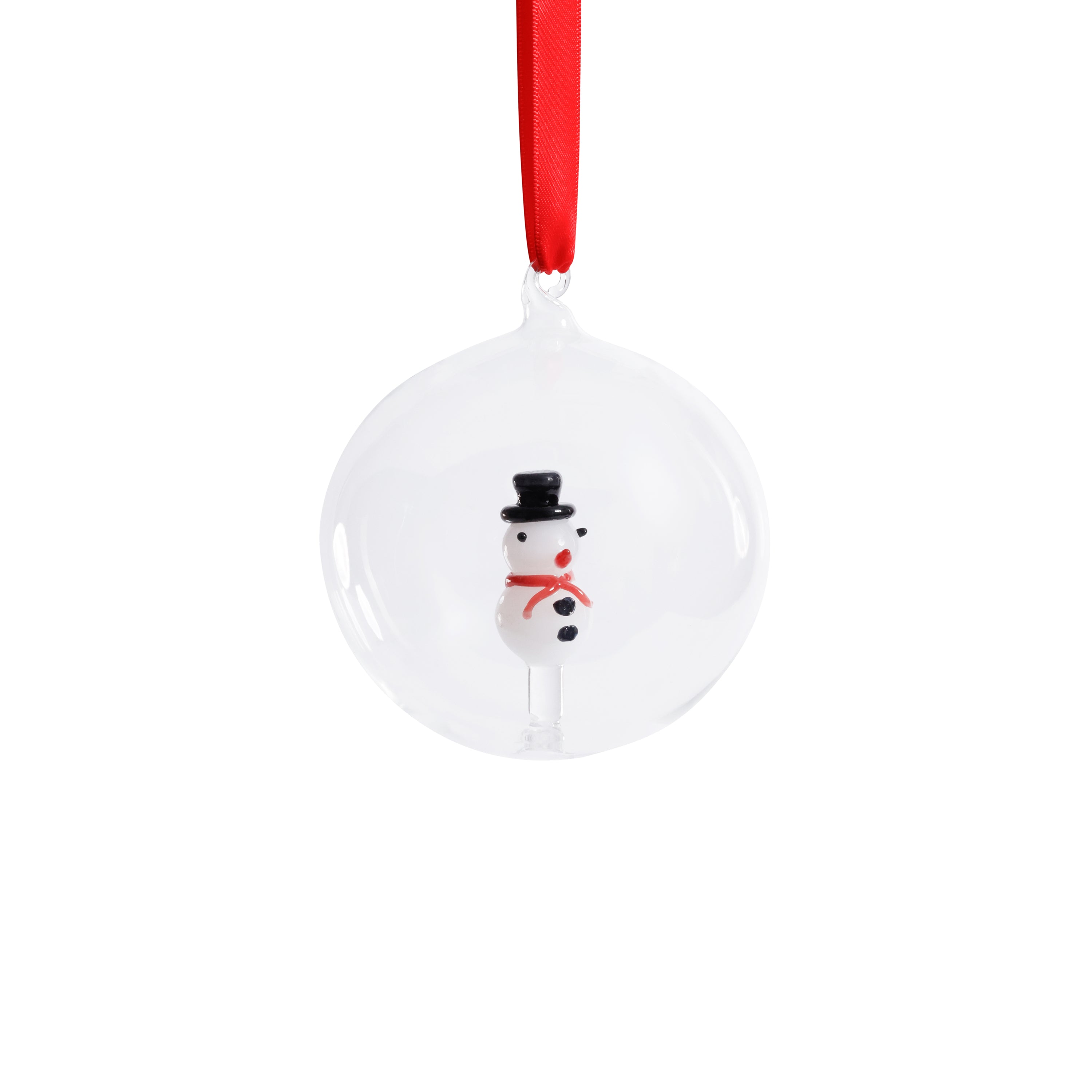 Clear Glass Ball Ornaments with Holiday Motif, Set of 6 by The Favorites