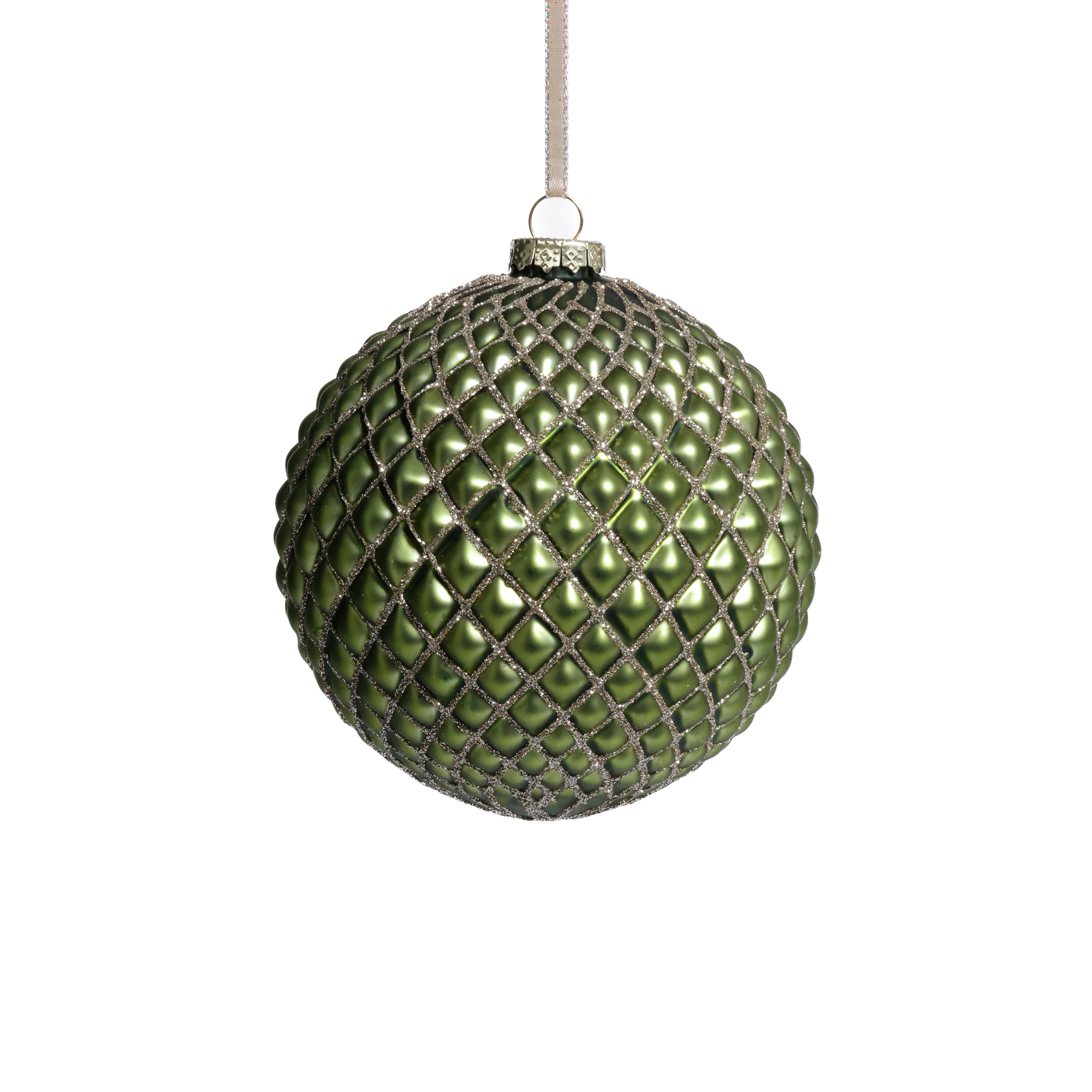 4-Piece Set Metallic 4.75" Glass Ball Christmas Ornaments by The Favorites