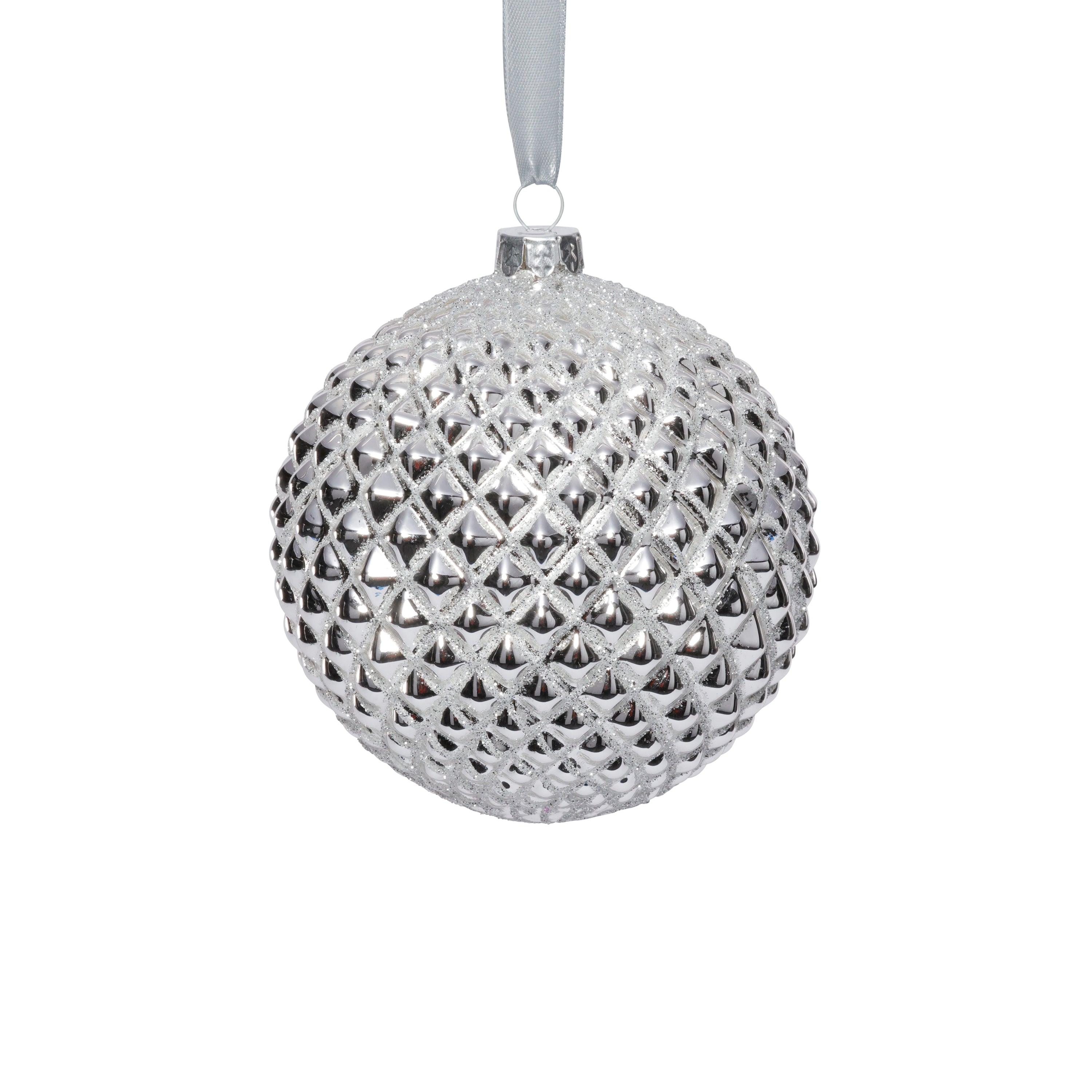 4-Piece Set Metallic 4.75" Glass Ball Christmas Ornaments by The Favorites