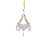 Chandelier Glass Holiday Hanging Ornaments, Set of 6 by The Favorites