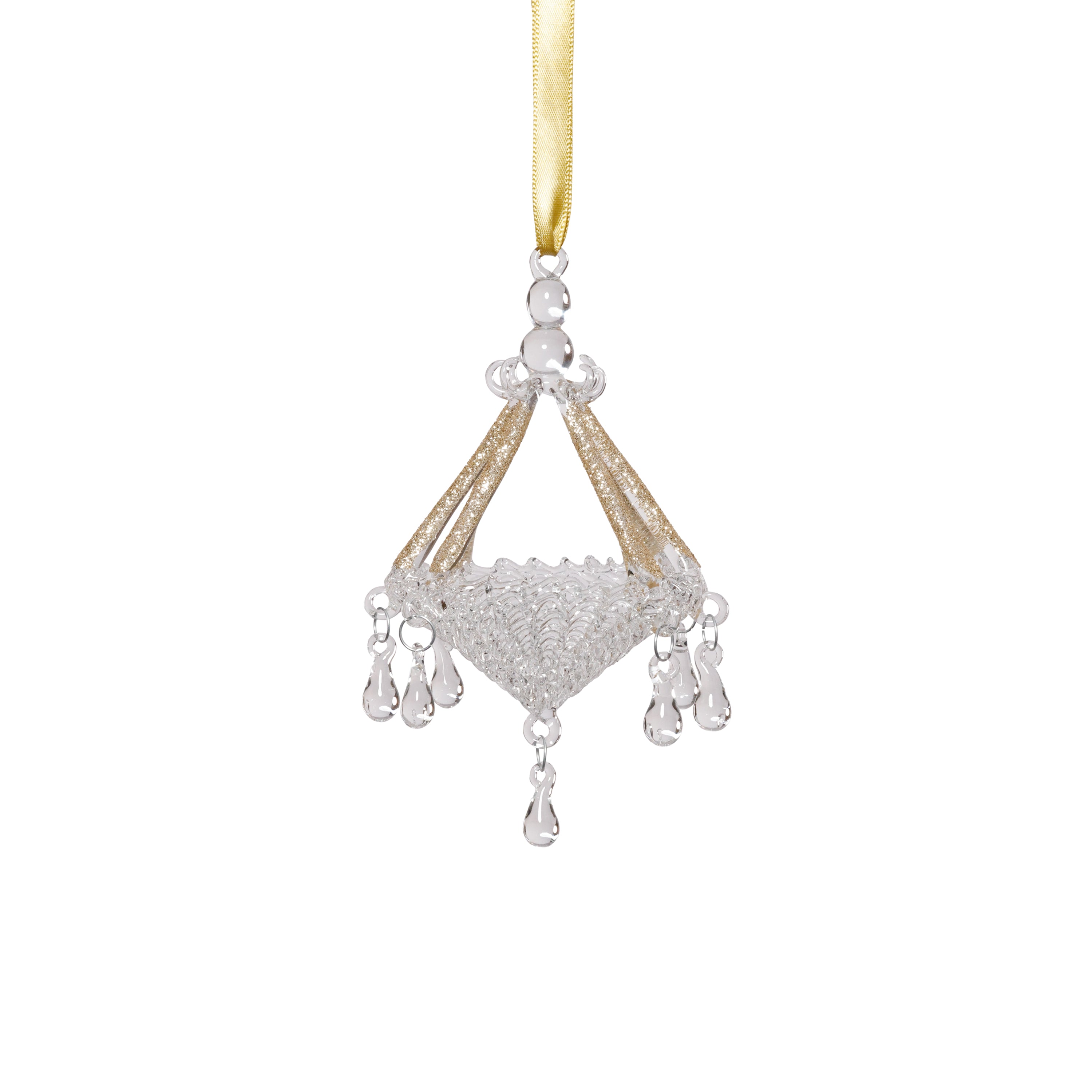 Chandelier Glass Holiday Hanging Ornaments, Set of 6 by The Favorites