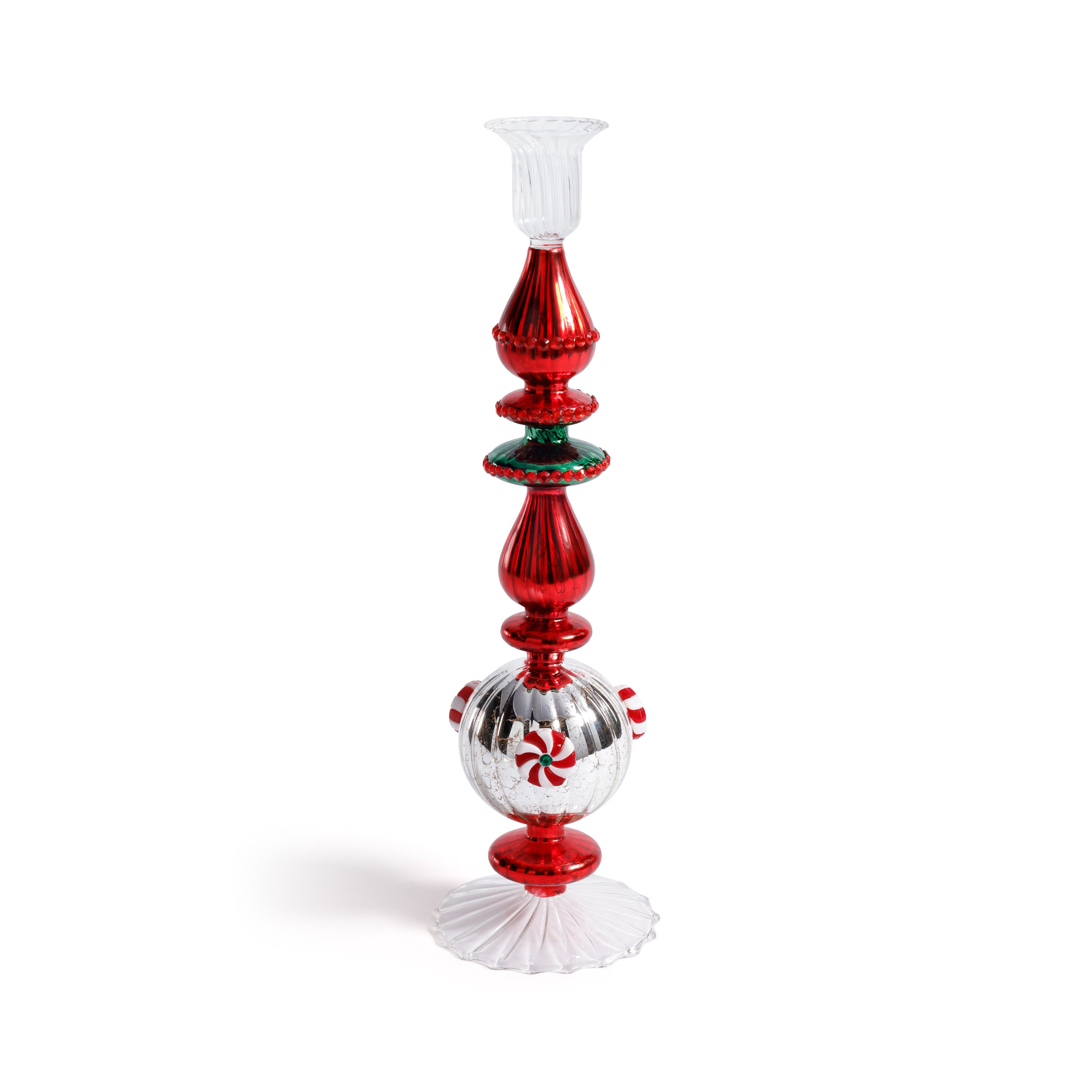 Holiday Mercury Glass Taper Candle Holders, Set of 4 by The Favorites