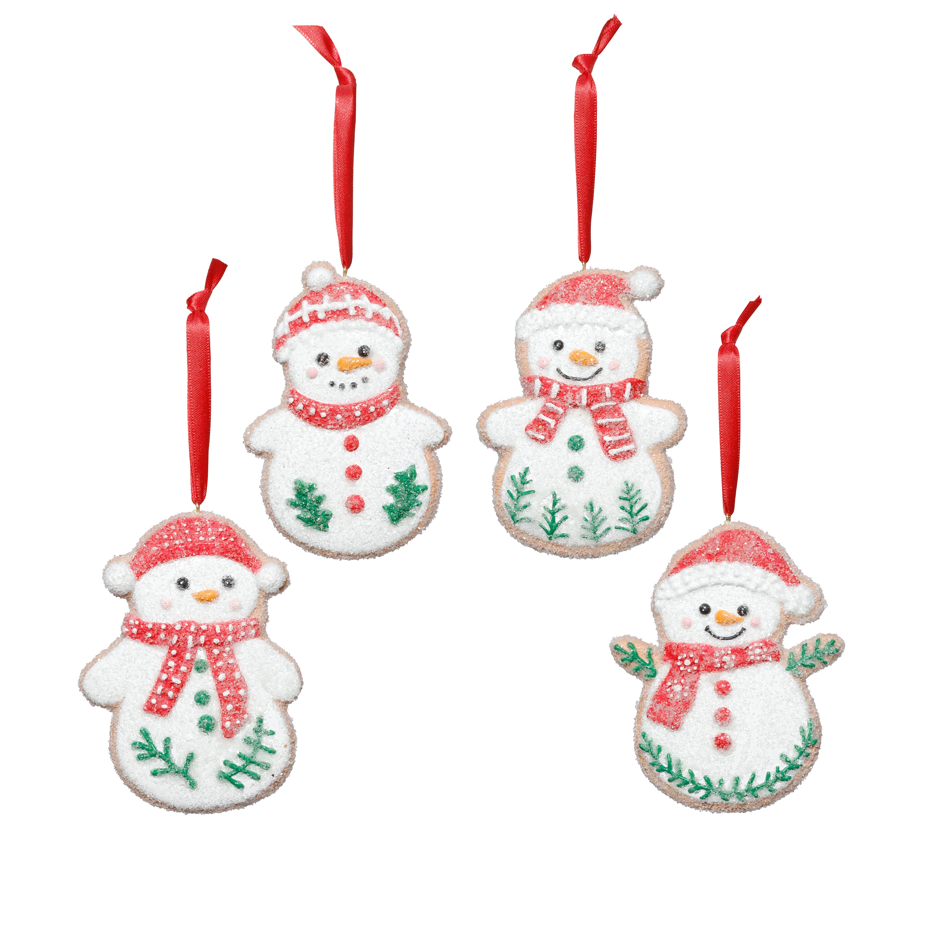 Assorted Cookie Christmas Ornaments, 8 Hanging Pieces (2 Sets of 4) by The Favorites