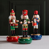 Nutcracker's Melody Round Base Holiday Music Box, (Set of 3 Assorted)