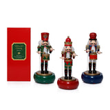Nutcracker's Melody Round Base Holiday Music Box, Set of 3 Assorted by The Favorites