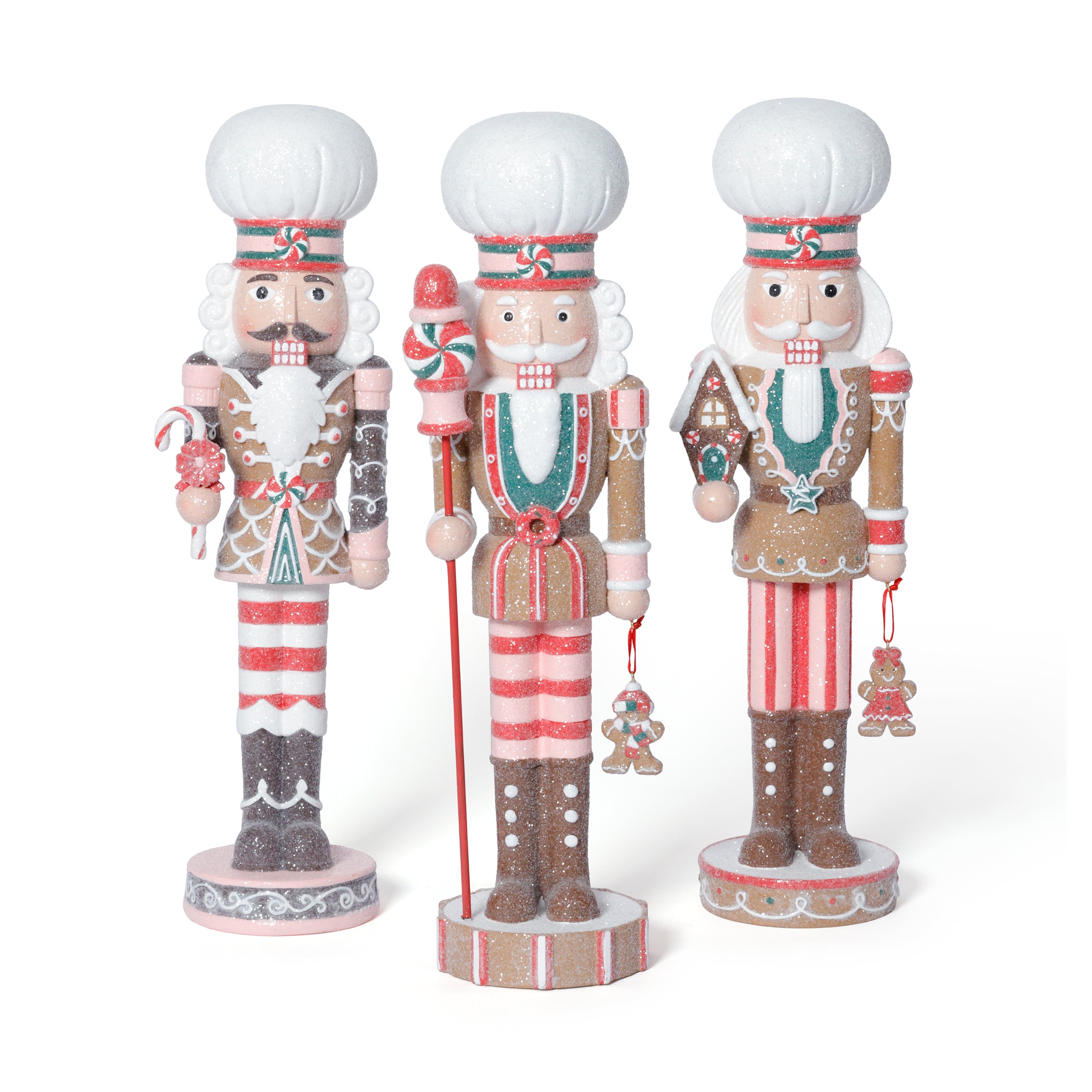 Candy Cane Soldiers Holiday Figurines, Set of 3 Assorted Styles by The Favorites