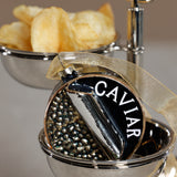Glass Caviar Box Holiday Hanging Ornaments, Set of 6