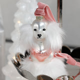 Glass Standard Poodle Christmas Hanging Ornaments, Set of 12