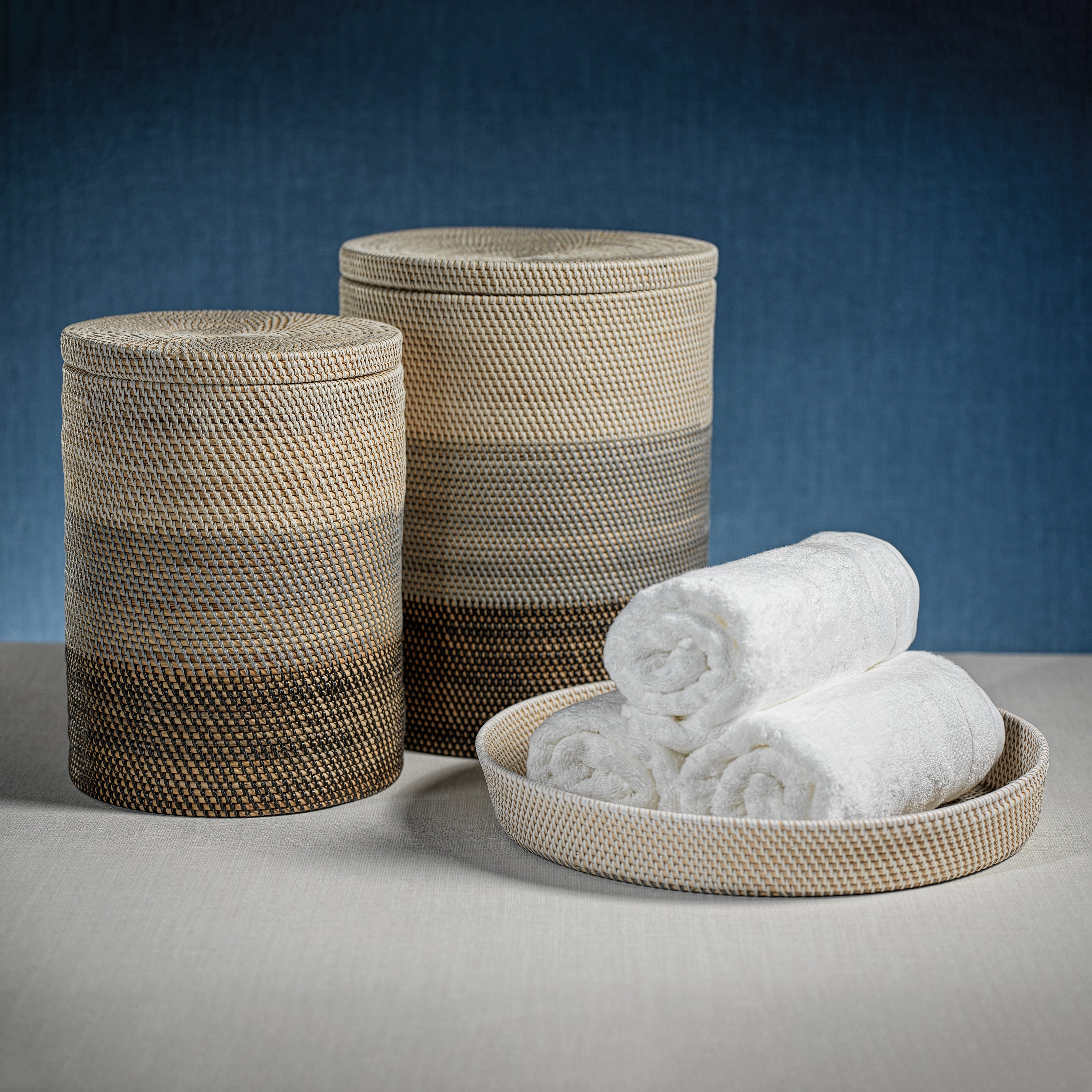 Image of Catalina Rattan Lidded Baskets