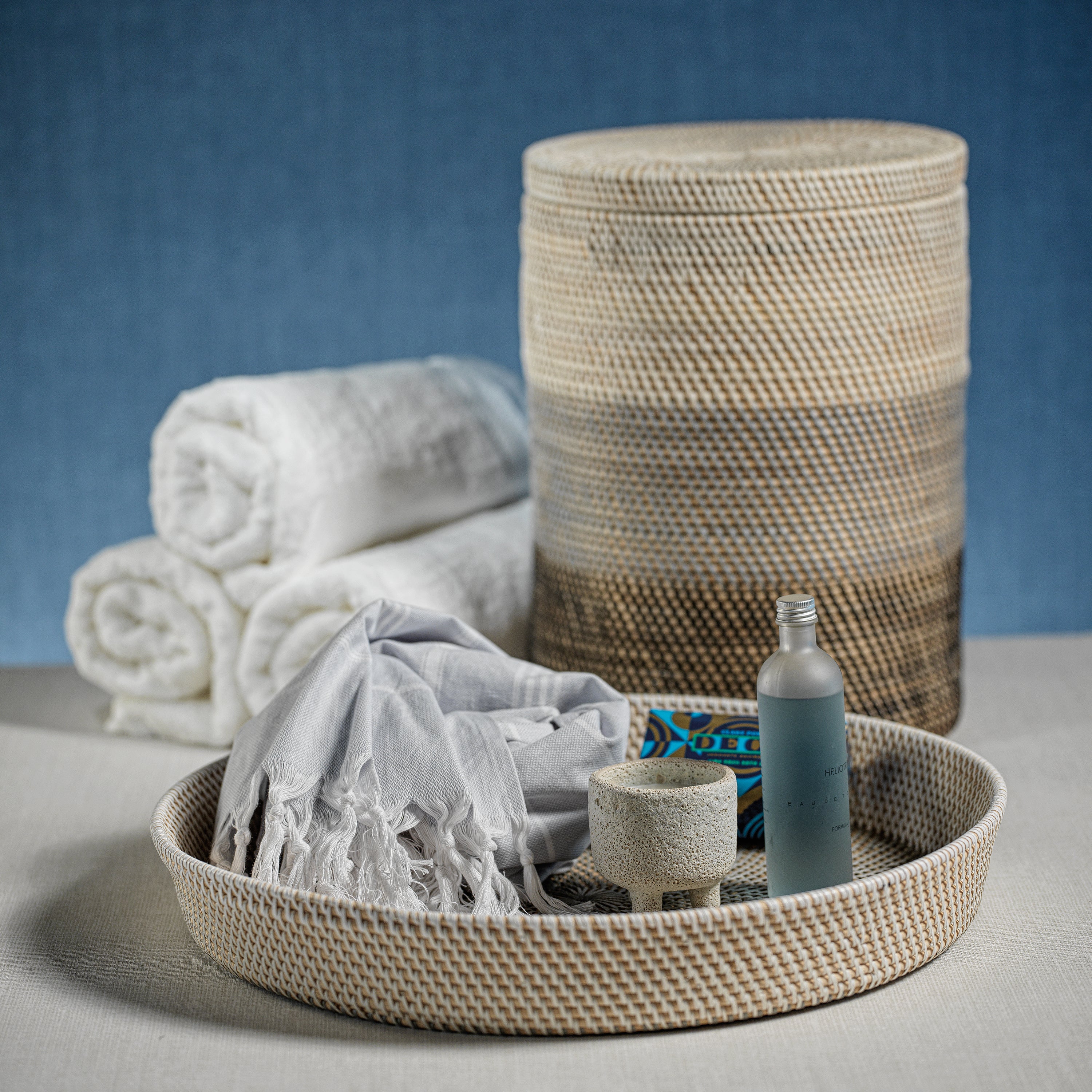Image of Catalina Rattan Lidded Baskets