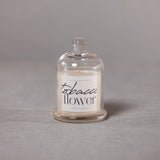 Tobacco Flower Scented Candle Jar with Glass Dome