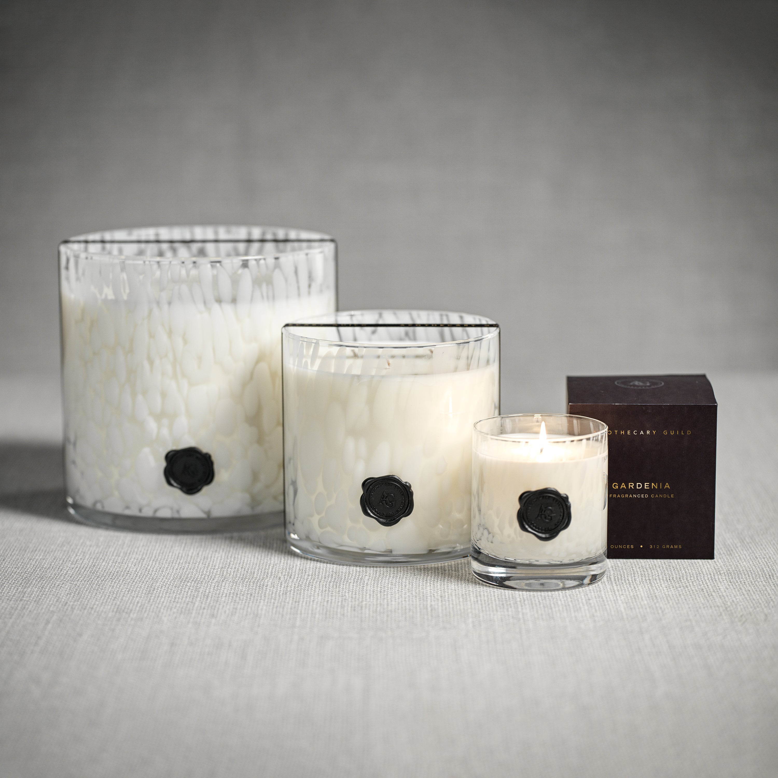 Image of Apothecary Guild Opal Glass Candle in Gift Box, Gardenia