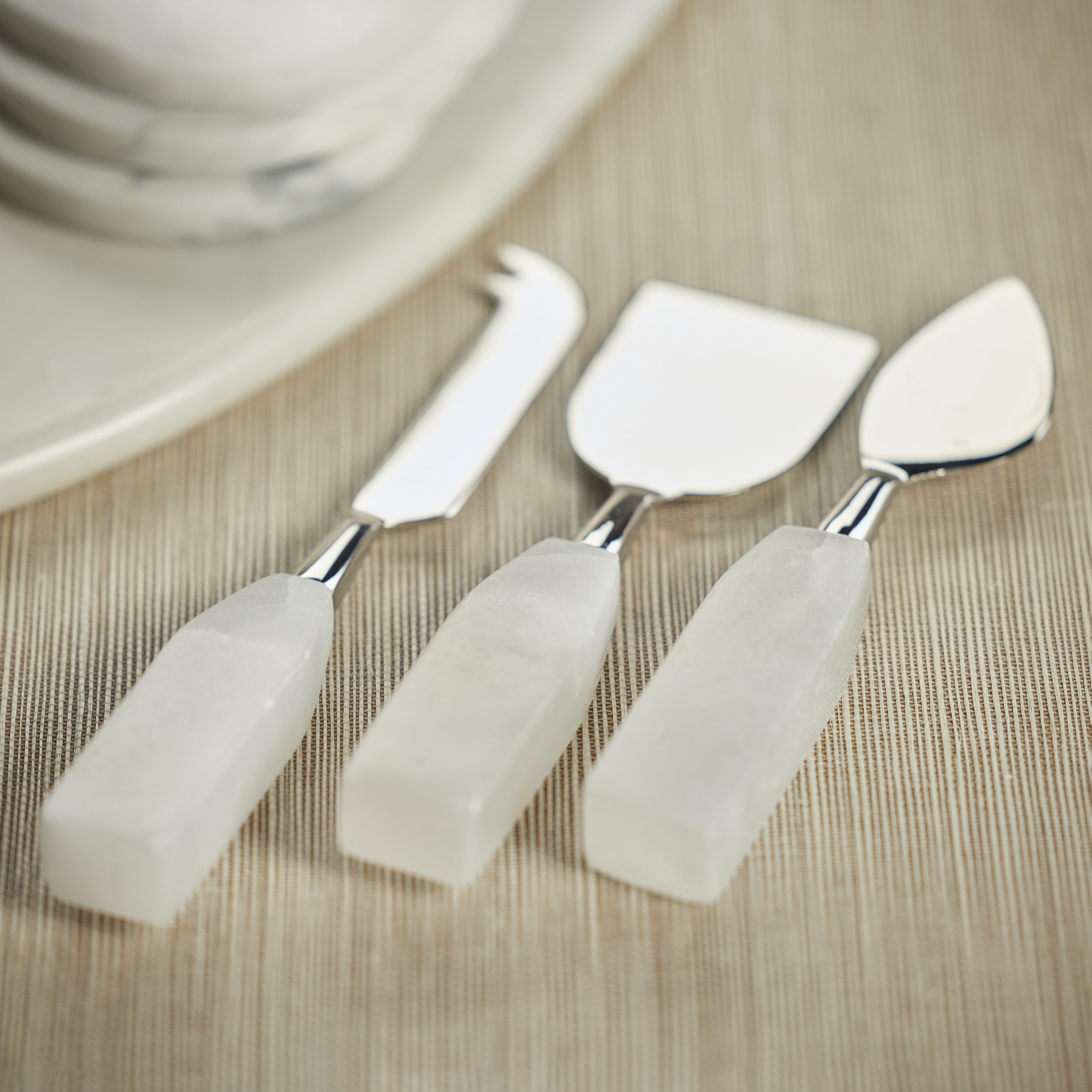 Image of Alabaster 3 Piece Cheese Knife Set