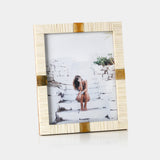 Image of Maha Bone with Brass Trim Photo Frame