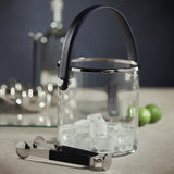 Image of Laguna Glass, Nickel & Leather Ice Bucket