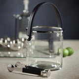 Image of Laguna Glass, Nickel & Leather Ice Bucket
