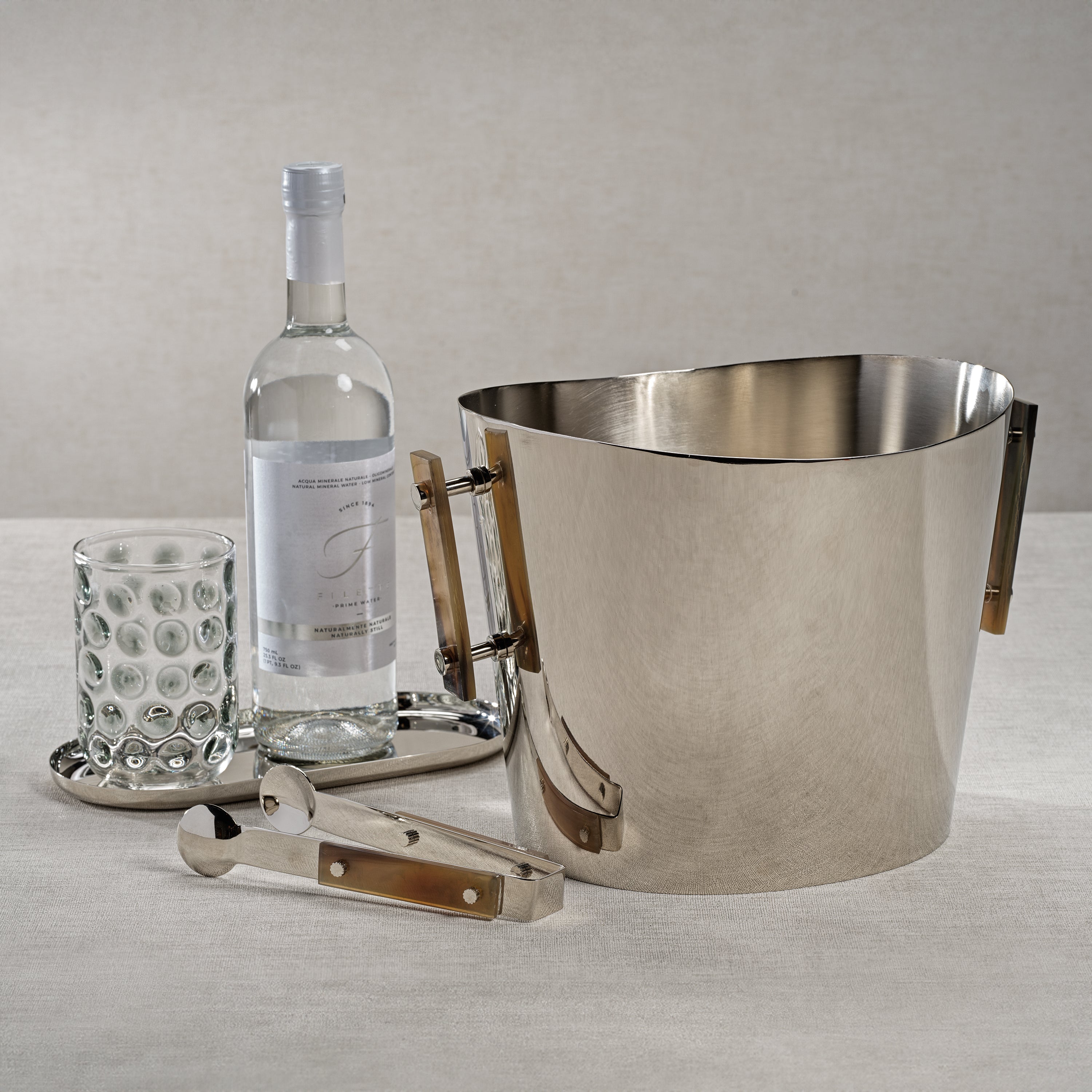 Image of The Berkeley Ice Bucket with Horn Handles