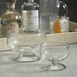 Tuscan 2-Piece Set Handmade Etched Condiment Glass Bowls