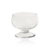 Tuscan 2-Piece Set Handmade Etched Condiment Glass Bowls