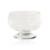 Tuscan 2-Piece Set Handmade Etched Condiment Glass Bowls