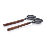 Selvo Bamboo and Horn Server Set