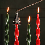 Christmas Tree Design Brass Candle Snuffer, Gold