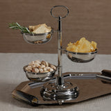 Polished Metal 3-Tier Condiment Set, Nickel