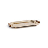 Polished Octagon Metal Serving Trays with Horn Handles by The Favorites