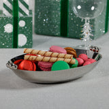 Polished Oval Serving Bowl, Nickel