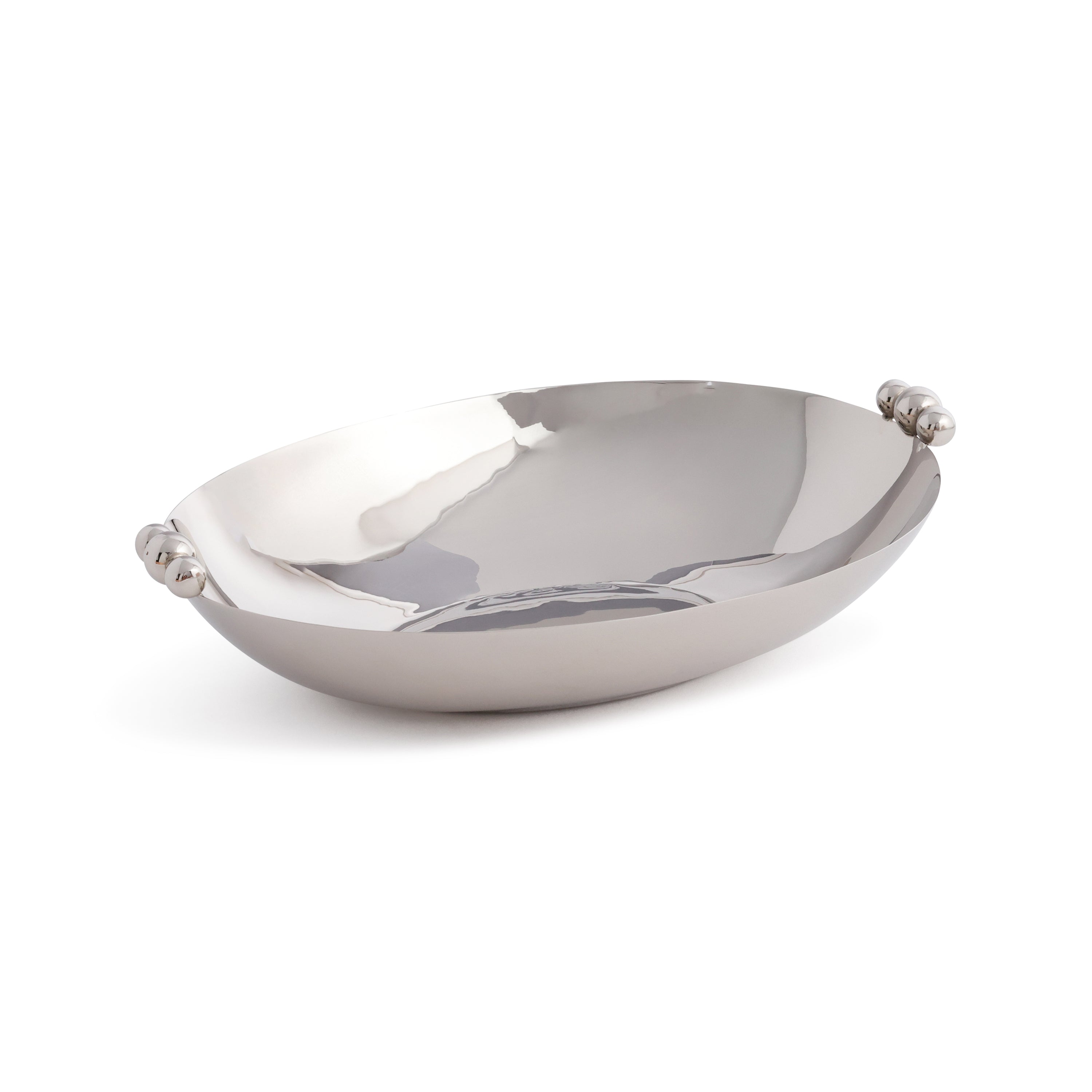 Lucente Polished Oval Metal Serving Bowls by The Favorites