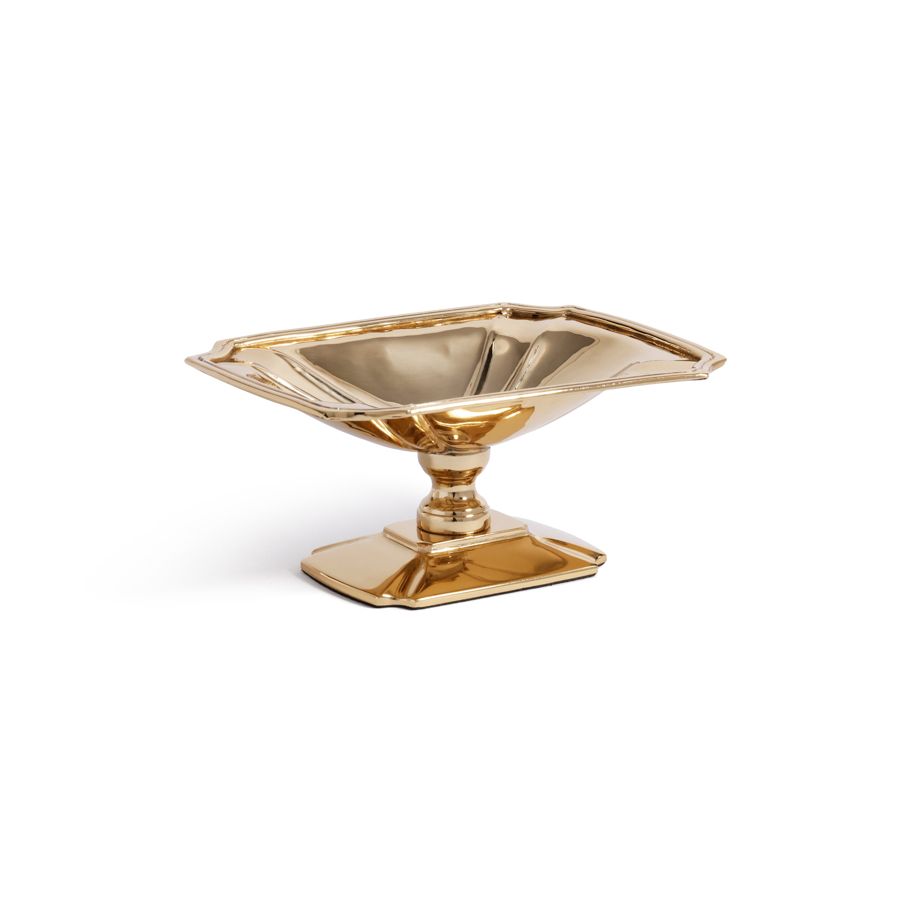 Lucente Polished Stainless Steel Footed Serving Dish by The Favorites