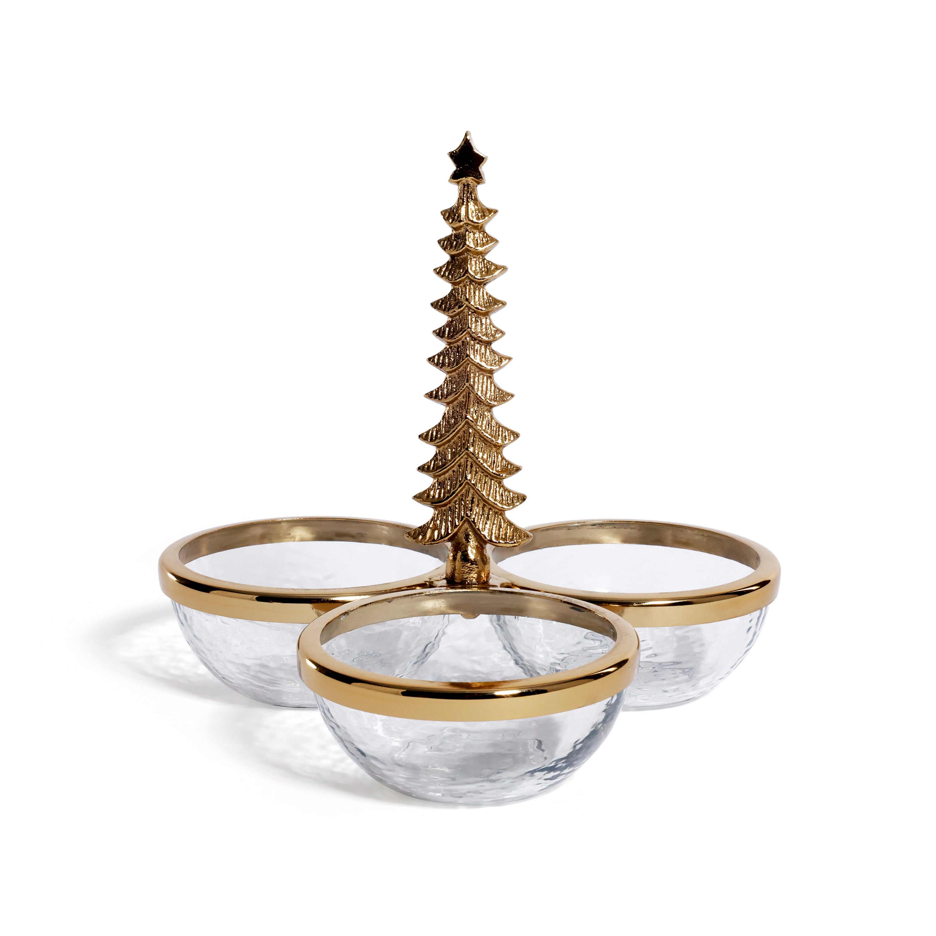 Forêt d’Hiver Silver Glass and Metal Trio Condiment Set by The Favorites