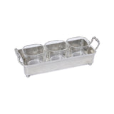 St. Anton Pewter & Glass 3-Section Condiment Tray by The Favorites