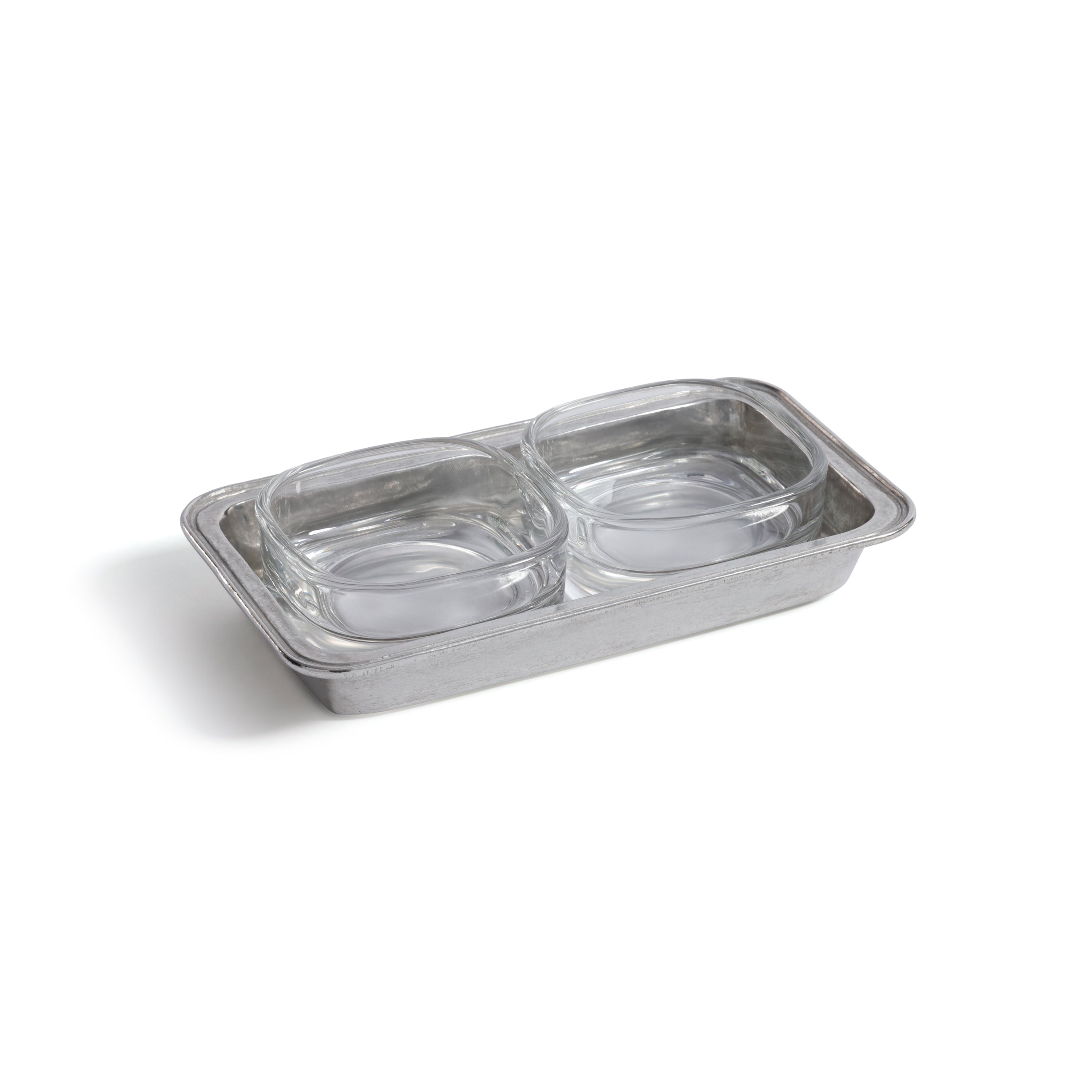 St. Moritz Pewter & Glass Condiment Set by The Favorites