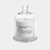 Gardenia Scented Candle Jar with Glass Dome