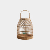 Veranda Rattan Lantern with Glass Hurricane - 34 in