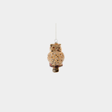 Golden Owl Glass Ornament - Set of 12
