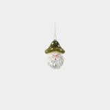 Glass Santa Claus with Mushroom Hat Ornament