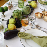 PRE-ORDER Botanica Glass Flower Napkin Rings (Set of 4), Clear